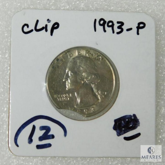 1993 Washington Quarter BU, Clip At 6:30