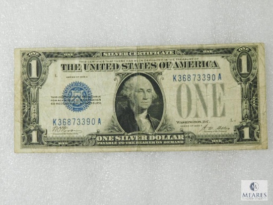 1928A $1.00 Silver Certificate, Funny Back, VF