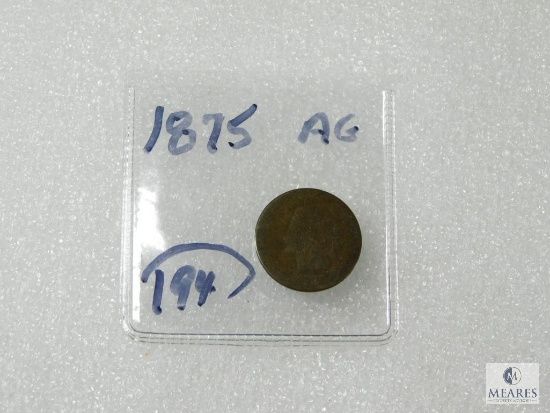 1875 Indian Head Cent, AG