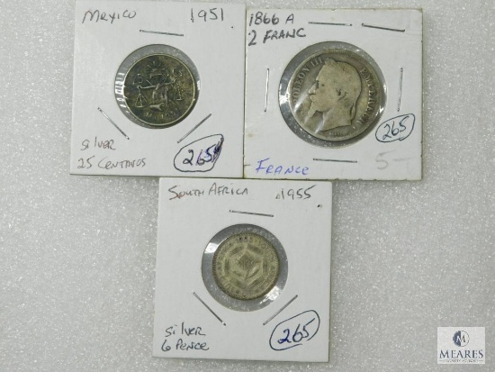 Three Silver Foreign Coins