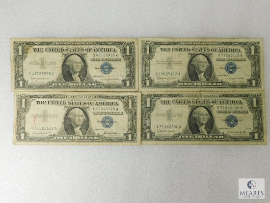 4 $1.00 Silver Certificates