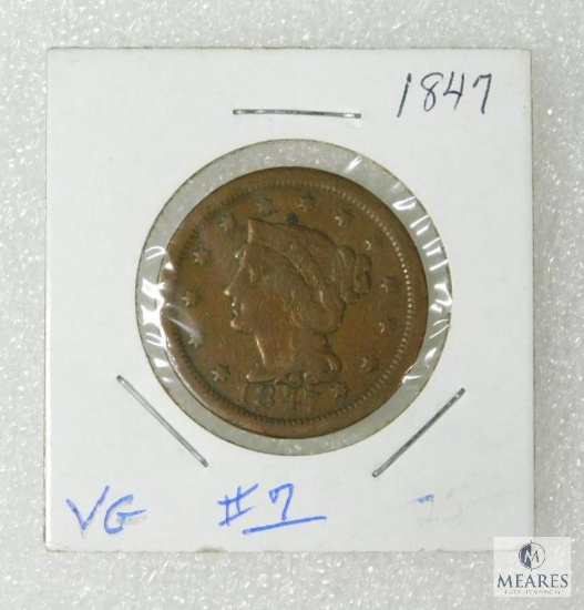 1847 U.S. Large Cent, VG