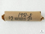 1951-S $2.00 Jefferson Nickel Roll