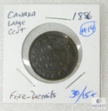 1886 Canada Large Cent, F-Details