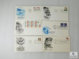 Six Different Patriotic 1st Day Covers, Older