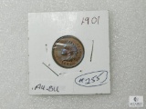 1901 Indian Head Cent AU-BU
