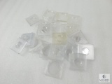 Lot of 25 Square Hard Plastic Coin Holders Assorted Sizes