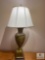 Wildwood Gold Porcelain Urn On Pedestal With Vine Flowers Table Lamp, 35