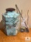 Humming Bird Ceramic Vase (Has Been Drilled To Make a Lamp)