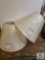 Two Cream Lamp Shades, See Photos For Sizes and Colors