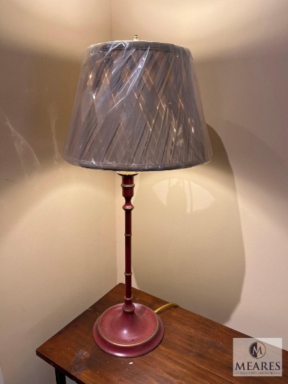 Bradburn Red Pole Bamboo Table Lamp, #62268, 28" T