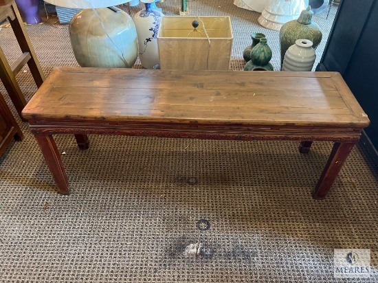 Wood Bench, 53" X 15" X 21"