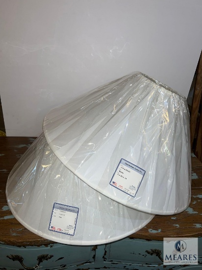 Two White Lamp Shades, See Photos For Sizes and Colors