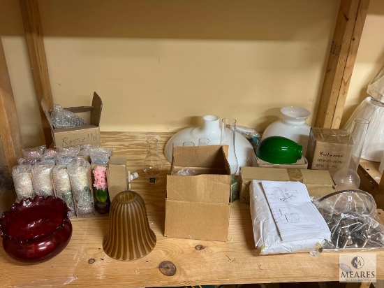 Candles and Miscellaneous Globes Lot, See Pictures