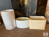 Three Lamp Shades, See Photos For Sizes and Colors