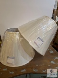 Two Cream Lamp Shades, See Photos For Sizes and Colors