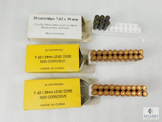 Two 20 Round Lead Core Non-Corrosive Ammo and One Six Round of German Ammo. See Below For Full Desc.