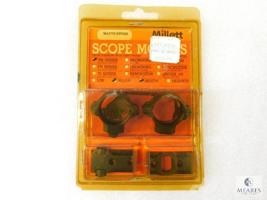 Millett Scope Mounts for Remington 700. Matte Finish, Medium Height, One inch