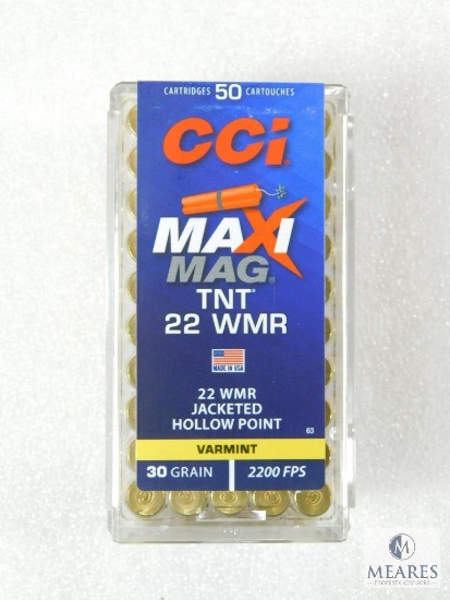 50 Rounds CCI .22 Magnum Ammo. 30 Grain Hollow Point
