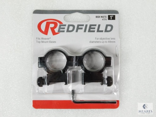 New Redfield 1" Rifle Scope Rings High Height and Matte Finish