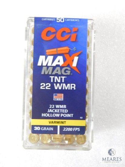50 Rounds CCI .22 Magnum Ammo. 30 Grain Hollow Point