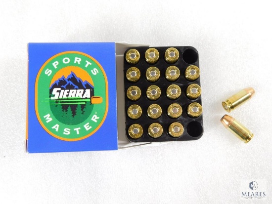 20 Rounds Sierra .380 ACP Ammo. 90 Grain Hollow Point Self Defense