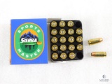 20 Rounds Sierra .380 ACP Ammo. 90 Grain Hollow Point Self Defense