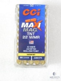 50 Rounds CCI .22 Magnum Ammo. 30 Grain Hollow Point