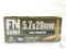 50 Rounds FN 5.7x28 Ammo. 40 Grain FMJ
