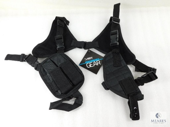New Ambidextrous Tactical Shoulder Holster with Double Magazine Pouch