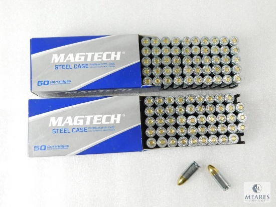 100 Rounds Magtech 9mm Ammo. 115 Grain FMJ