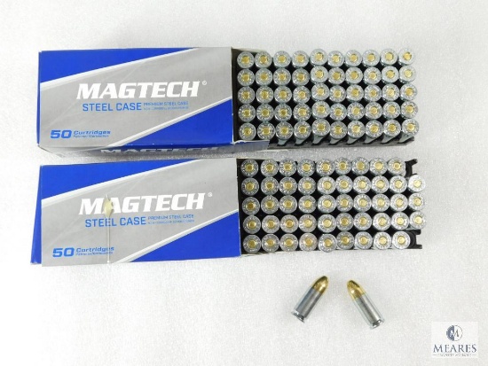 100 Rounds Magtech 9mm Ammo. 115 Grain FMJ