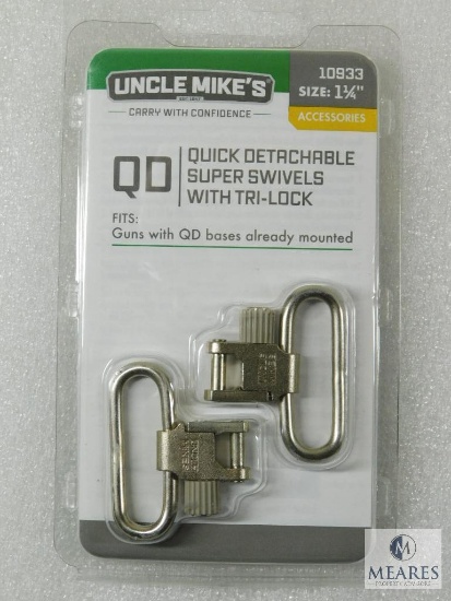 New Nickel Uncle Mikes Rifle Sling Swivels