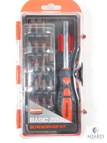 New 22 Piece Birchwood Casey Gunsmith Screwdriver and Bit Set In Hard Case