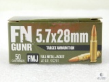 50 Rounds FN 5.7x28 Ammo 40 Grain FMJ