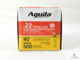 500 Rounds Aguila .22 Long Rifle Ammo. 40 Grain CPSP High Velocity