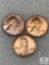 Three BU 1936-S Lincoln Cents