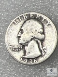 1936 Washington Quarter, VG-F