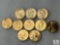 Group of 10 Mixed Golden Dollars
