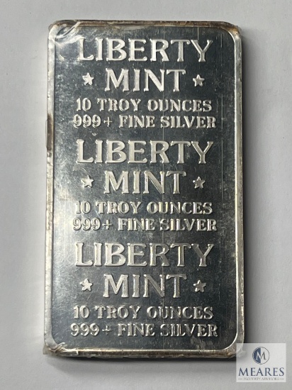 Liberty Mint, 10 Troy Ounces 999 Fine Silver Bar