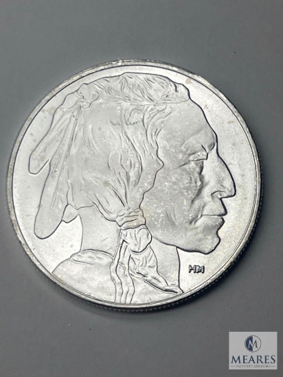 HM Silver Bullion Round, One Troy Ounce, 999 Fine Silver