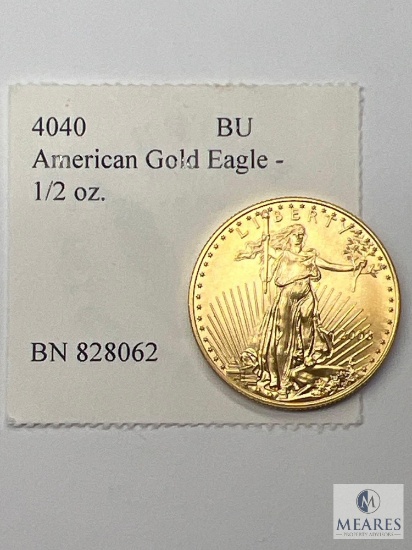 2008 American Gold Eagle Coin 1/2 oz., 4040 BU, BN 828062