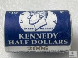 US Mint $10.00 Roll 2006 Kennedy Half Dollars