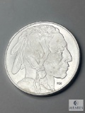 HM Silver Bullion Round, One Troy Ounce, 999 Fine Silver