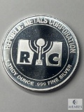 RC Republic Metals Corporation, One Troy Ounce .999 Fine Silver