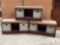 Group of Three Cushioned Storage Benches