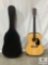 Harmony Handcrafted Quality Acoustic Guitar Model 545 with Carry Case