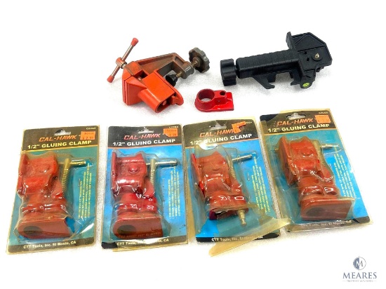 Group of Clamps - Including (4) New 1/2-inch Gluing Clamps