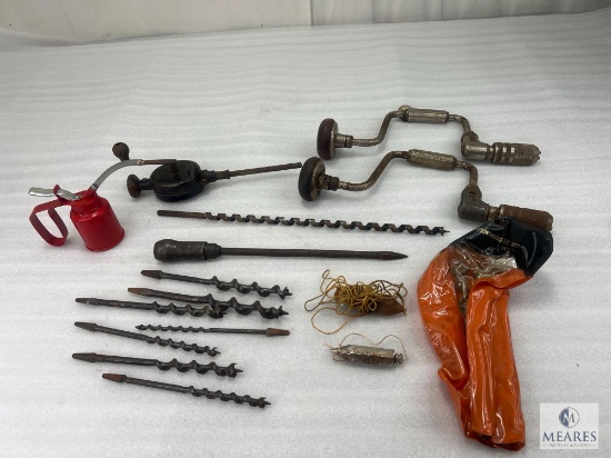 Hand Drills, Boring Bits, Oil Can