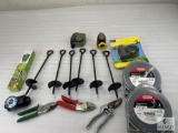 Pruning Shears, Tie-downs, String Trimmer Line, Faucet Timers, Soil Tester